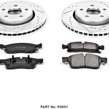 Power Stop K5951 Front Brake Kit with Drilled/Slotted Brake Rotors and Z23 Evolution Ceramic Brake Pads