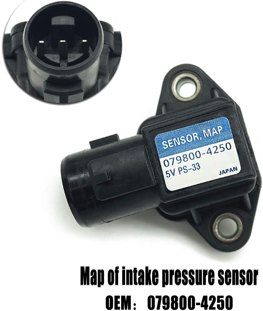 Intake Absolute Air Pressure Sensor Replacement For Honda Civic 1997 1998 2001 2005 v6 3.0 Accord Isuzu Acura Del Sol CR-V HR-V Crx Odyssey 079800-4250 Baro barometric pressure sensor Manifold Map