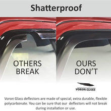 Voron Glass in-Channel Extra Durable Rain Guards for Trucks Toyota Tundra 2007-2020 CrewMax, Window Deflectors, Vent Window Visors, 4 Pieces - 220083