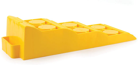 Camco Yellow Drive On Tri-Leveler, Raises Your RV Up by 3-7/8