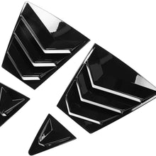 IKON MOTORSPORTS | Window Louvers Compatible With 20-21 Toyota Corolla Sedan | Carbon Fiber Print CFL Rear Window Louver 4Pc Set