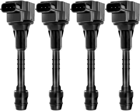 A-Premium Ignition Coils Pack Replacement for Nissan Sentra 2002-2006 Almera 2001-2005 1.8L QG18DE UF-351 4-PC Set