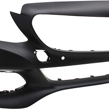 Front Bumper Cover Compatible with MERCEDES BENZ C300 2015-2018 Primed with IPAS Holes/Surround View (2017 Convertible/Coupe)/Sedan - CAPA