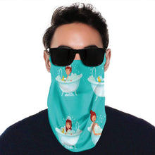 Dog and Cat Over Blank Sign Dog, 1with 2 Filters Face Neck Gaiters ana Scarf wea