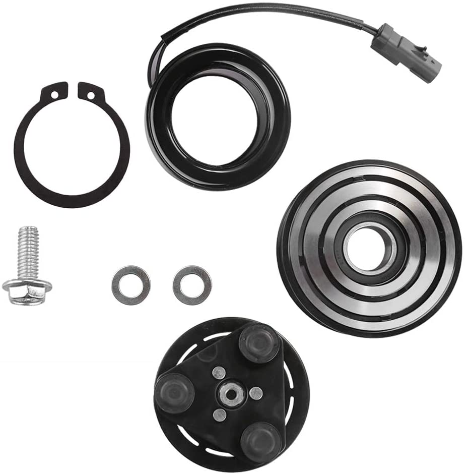 10S17E AC Compressor Clutch Assy for Dodge Ram 2500 3500 4500 5500 2006-2009 Air Conditioning Repair Kit Plate 6 Groove Pulley Bearing Coil