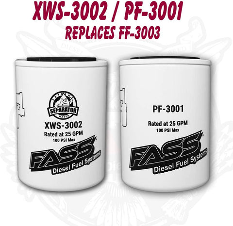 FASS Titanium Series Fuel Filter Package XWS-3002 / PF-3001 | Replaces FF-3003