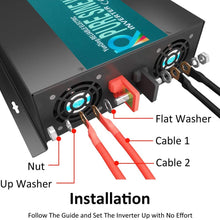 WZRELB 3000watt Pure Sine Wave Inverter 24V DC to 120V AC 60HZ with LED Display Wireless Remote Controller Car Inverter Generator (RBP300024VCRT)