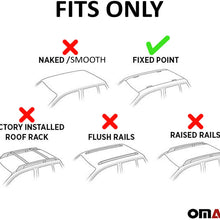 OMAC Auto Exterior Accessories Fixed Point Roof Rack Crossbars | Aluminum Silver Lockable Roof Top Cargo Management Racks | Luggage Ski Kayak Carriers Set 2 Pcs | Fits Ford Transit Connect 2010-2013