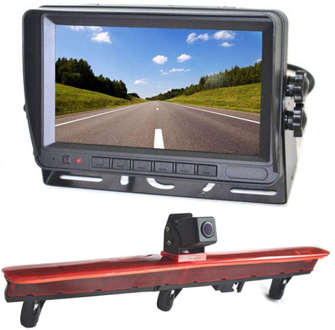 Vardsafe VS597M Brake Light Reversing Camera & 7 Inch Rear View Monitor for Volkswagen VW Transporter T5 / TDI Van