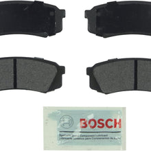 Bosch BE606 Blue Disc Brake Pad Set for Lexus: 2010-15 GX460, 2003-09 GX470, 1996-97 LX450; Toyota: 2003-15 4Runner, 2007-14 FJ Cruiser, 2004-06 Hilux, 1993-97 Land Cruiser, 2001-07 Sequoia - REAR