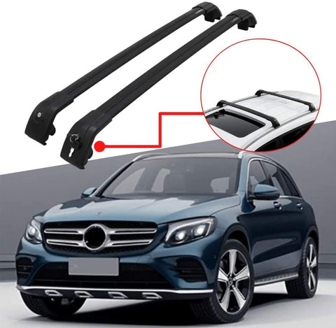 Titopena Roof Rack Cross Bars fit for Mercedes-Benz GLC X253 2016-2021 Aluminum Cross Bar Replacement for Rooftop Cargo Carrier Bag Luggage Kayak Canoe Bike Snowboard Skiboard