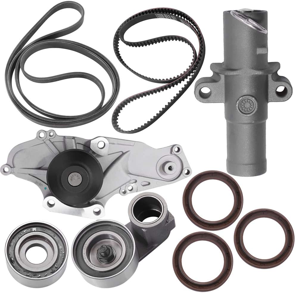 TKH-002 Engine Timing Belt Kit with Water Pump for 2003-2017 Honda Accord Odyssey Pilot Acura MDX RDX RL TL 3.5L 3.7L