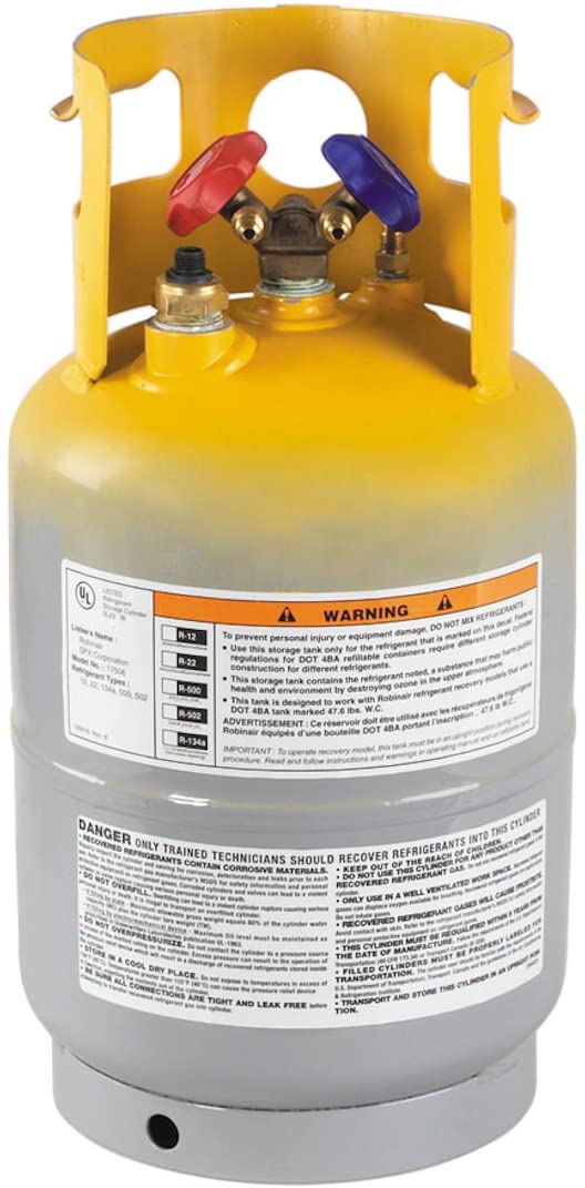 Robinair (17605) Refrigerant Tank with Float Switch - 30 lbs.