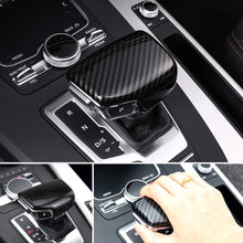 GTINTHEBOX Carbon Fiber Pattern ABS Gear Shift Knob Cover Sticker Trim Decoration For 2017-up Audi A4L A5 Q7 & 2018 Audi Q5L