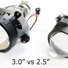 iJDMTOY (2) 3.0-Inch H1 Bi-Xenon HID Projector Lens Compatible With Headlights Retrofit, Custom Headlamps Conversion