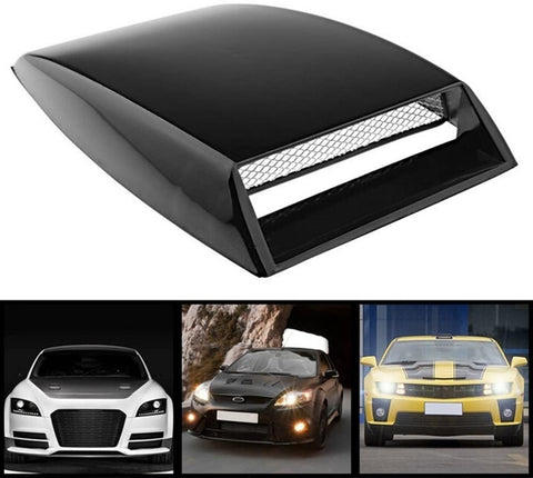 VORCOOL Universal Car Hood Scoop Sport Racing Air Flow Intake Turbo Bonnet Hood Vent Grille Cover (Black)