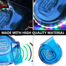 BESPORTBLE Car Horn with Light Snail Waterproof 12V High Low Tone Horn Blaster Trumpet Horn for Auto Car Motorcycle