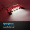 TCTAuto LED RV Camper Trailer Stop Turn Brake Tail Lights/License Plate Lighting Kit with Black Base Clear Reflex Lens Rectangular Surface Mount Waterproof 12V (Left + Right)