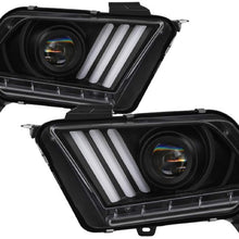 Spyder PRO-YD-FM13HID-BK Black Sequential Turn Signal Projector Headlights for 13-14 Ford Mustang