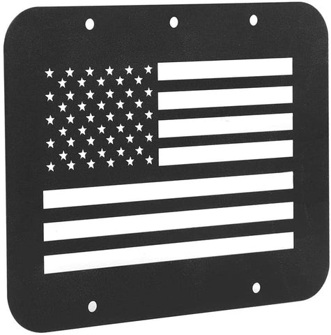 KIMISS Tailgate Air Vent Outlet Cover Plate National Flag Style Fits for Jeep Wrangler TJ 1997-2006(Metal)