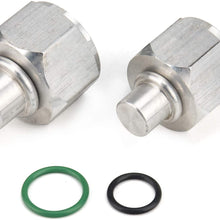 3mirrors Rear A/C Block Off Kit Cooling Tube Line Terminator Compatible with 2004-2011 Dodge Grand Caravan, Chrysler Town & Country, HNBR O Rings for R-134a, R-1234yf