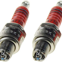 WOOSTAR A7TC Spark Plug 3 Electrode Replacement for 50cc 70cc 90cc 110cc 125cc Scooter Dirt Pocket Bike ATV Moped Quad