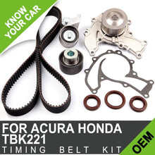 Engine Timing Part Belt Set Timing Belt Kits, SCITOO fit Acura SLX Honda Isuzu Rodeo Trooper 3.2L 1992-1997 Replacement Timing Tools with Water Pump 6VD1