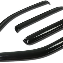 DNA MOTORING WVS-133 4pcs Window Vent Visor Deflector Rain Guard (Dark Smoke)