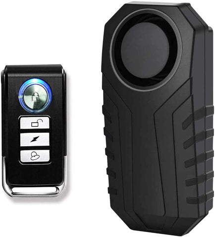 GREENCYCLE 1 Pack Bike Alarm with Remote, Anti-Theft Vibration Security Motion Sensor Alarm for Vehicle Bicycle Electric Tricycle, 113dB Volume and Sensitivity Adjustable,IP55 Waterproof,SOS Function
