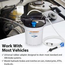 FIRSTINFO Upgraded 2 Liter Pneumatic Vacuum Brake Fluid Bleeder/Extractor/Pump Includes 4.9 ft Long Silicon Bleeding Hose w/Non-Return Check Valve + Oil Stopper Valve