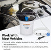 FIRSTINFO Upgraded 2 Liter Pneumatic Vacuum Brake Fluid Bleeder/Extractor/Pump Includes 4.9 ft Long Silicon Bleeding Hose w/Non-Return Check Valve + Oil Stopper Valve