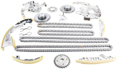DNJ TK814 Timing Chain Kit for 2005-2009 / Audi / A4, A4 Quattro, A6, A6 Quattro / 3.2L / DOHC / V6 / 24V / 3123cc / BKH