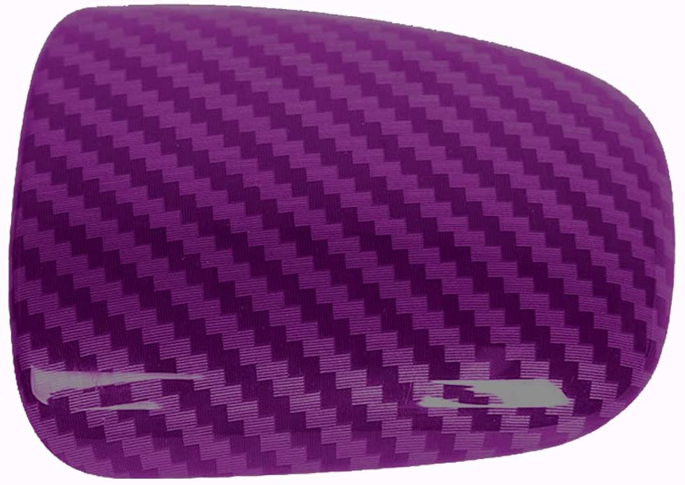 ToolEpic for Dodge Challenger Charger Durango Accessories 2015-2020 - Gear Shift Knob Trim Cover- ABS Plastic with Carbon Fiber Paint Surface, Perfect for Decoration - White Clearcoat