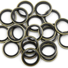 X AUTOHAUX 20pcs Engine Oil Crush Washers Drain Plug Gaskets 14mm ID. 20mm OD. for Car