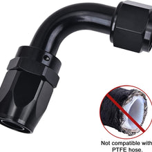 EVIL ENERGY 6AN Straight Swivel Hose End Fitting for Braided Fuel Line Aluminum Black 2PCS