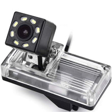 eHANGO Car Rear View Camera with 4 Pin to RCA Cable Bracket License Plate Lights Housing Mount for Toyota REIZ 4D MK1 / Toyota Mark X 4D MK1 / Toyota Prius/Toyota Land Cruiser (8 LED Angle)