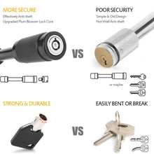 MICTUNING Heavy Duty 5/8 inches Trailer Hitch Lock - Upgraded Plum Blossom Lock Core Hitch Pin with 2 Keys and Rubber Cap for Class III, IV Hitch Receiver