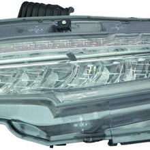 For Honda Civic Coupe Headlight Assembly LED Type 2016 17 18 2019 Driver Side For HO2502176 | 33150-TBA-A11