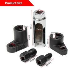 Oxygen Sensor Socket A7841F-FBA Offset Wrench Remover Tool and Thread Chaser Set 5 PCS set