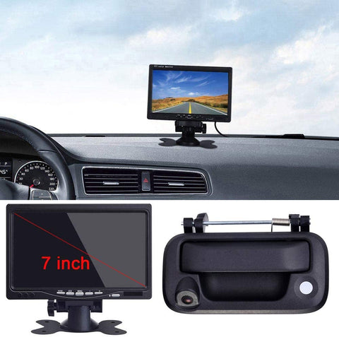 HD Trunk Handle Vehicle Camera Waterproof Tailgate car Rear View Back up Reverse Camera Parking for Ford F150 F250 F350 F450 F550 2008-2014j Night Vision
