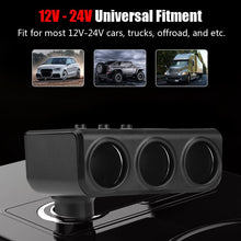Cigarette Lighter Splitter USB 12V-24V Car Cigarette Lighter Power Socket Splitter Adapter 3.1A Dual USB Charger Voltmeter