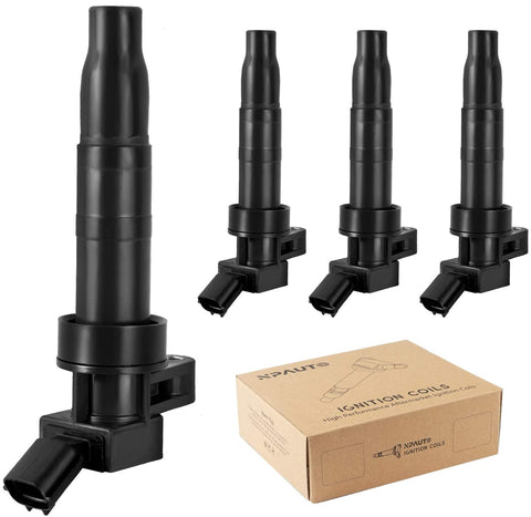 NPAUTO Ignition Coils Compatible with 2008-14 Hyundai Sonata Kia Genesis Coupe Santa Fe Forte Forte Optima Sorento Sportage L4 2.4L 2.0L, C1667 UF611, Pack of 4