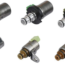 NAVARME Transmission Solenoid Set 4F27E for Ford Fiesta Focus Mazda 2 3 5 6 CX-7 Shift A&B Solenoid Set Pwm Epc Solenoids (6Pcs Set)