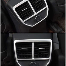 HKPKYK Car air Conditioning Outlet Decoration,for Peugeot 3008 GT 2017 2018, Stainless Steel Rear Seat Socket Air Conditioner Cover Trim Decorations Frames