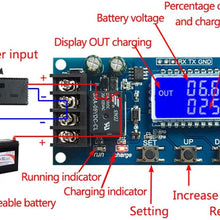Module 10A 6-60V Battery Charge Controller Protection Board Lithium LCD Display Integrated Circuit Overcharge Protection Control Module