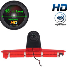 HD IP68 1280pixels Third Roof Top Mount Brake Lamp Reverse Rear View Backup Camera Angle and Distance Adjustable Night Vision for V W T6 Caravelle Bus Transporter MPV SUV (Camera+7" Monitor)