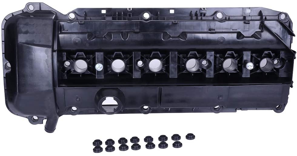 cciyu Left/Right Engine Valve Cover and Gasket Compatible with BMW 325Ci 325Xi 330Ci BMW 525i 530i X3 X5 Z4 2002-2006 Camshaft Cover