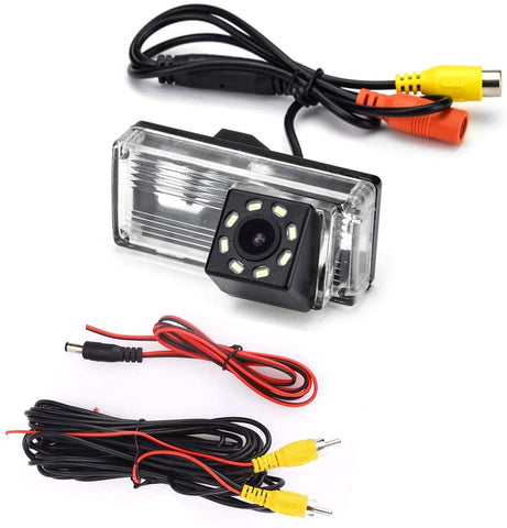 eHANGO Car Rear View Camera Bracket License Plate Lights Housing Mount for Toyota REIZ 4D MK1 / Toyota Mark X 4D MK1 / Toyota Prius/Toyota Land Cruiser/for Toyota Land Cruiser LC (12 LED)