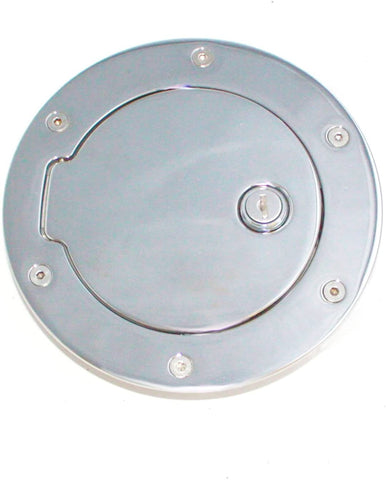 AMI 6047PL Race Style Billet Fuel Door 6 1/2'' Ring O.D. 4 1/2'' Door O.D.-Polished locking, 1 Pack