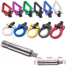 EPMAN Circular Ring Sport Jdm Aluminum Forge Front Tow Hook Bar Front Rear For Toyota Yaris Old (Red)